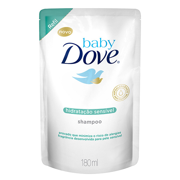 SHAMPOO DOVE BABY HIDRATACAO SENSIVEL REFIL 180ML