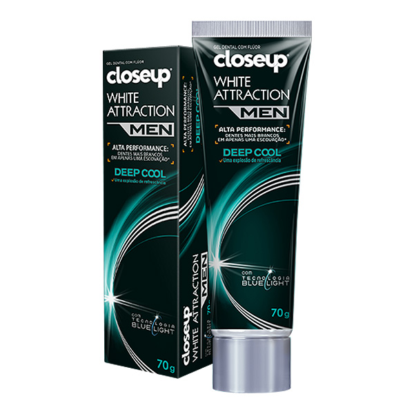 GEL DENTAL CLOSEUP WHITE ATTRACTION MEN DEEP COOL 70G