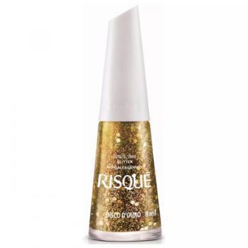 ESMALTE RISQUE GLITTER DISCO D OURO