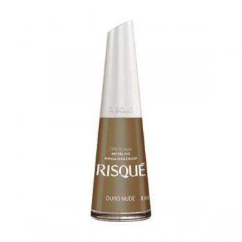 Esmalte Metalico Ouro Nude Risque 8ml