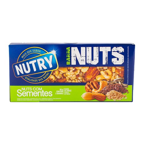 Barra de  Cereal Nutry Sementes 2 unidades 30g