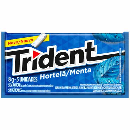 Chiclete Trident hortelã Caixa 21 Unidades