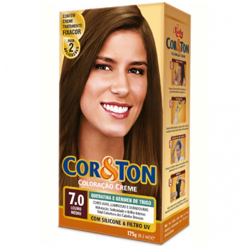 Tintura kit Cor&Ton 7.0 Louro Medio 135g