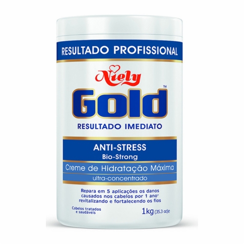 Creme De Tratamento Niely Gold Anti Stress 1kg