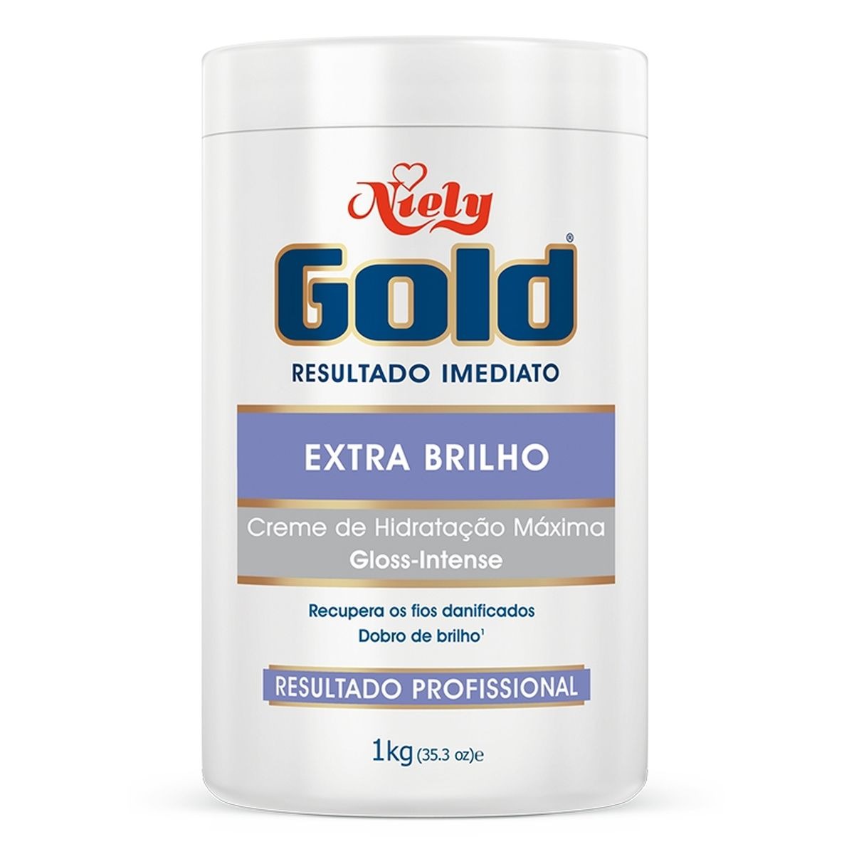 Creme De Tratamento  Niely Gold Extra Brilho 1kg