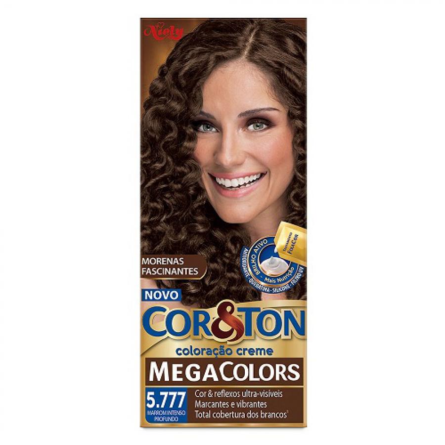 Tintura Cor e Ton Mega Colors 5.777 Marrom Intenso Profundo 135g