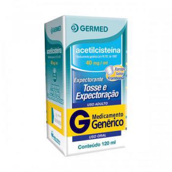 Acetilcisteina  40mg/mL 120mL de xarope adulto sabor framboesa