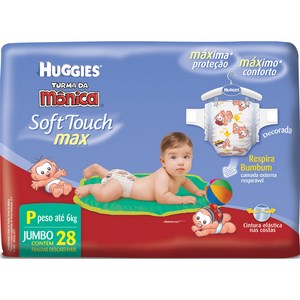 Fralda Turma da Monica Soft Touch P Com 28 Unidades