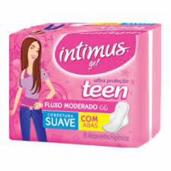 Absorvente Intimus teen com abas moderado 8 unidades