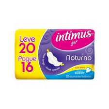 Absorvente Intimus Noturno com abas Leve 20un. Pague 16un.