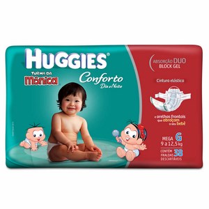 Fralda Turma da Mônica Conforto Mega G Com 38 Unidades