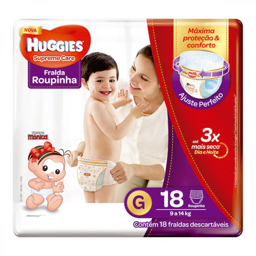FR MONICA HUGGIES SUPREME CARE ROUPINHA GRD 18UN