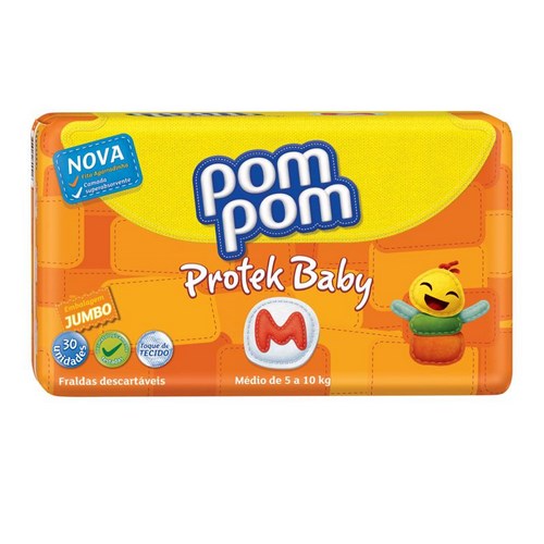 FRALDA POMPOM PROTEK MEGA M C/50