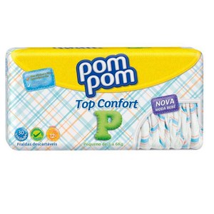 Fralda Pom Pom Total Confort Pratica Pequena Com 30