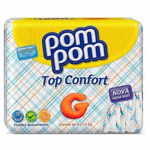 Fralda Pom Pom Total Confort Pratica G Com 20 Unidades