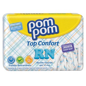 Fralda Pom Pom Total Confort Normal Recém Nascido