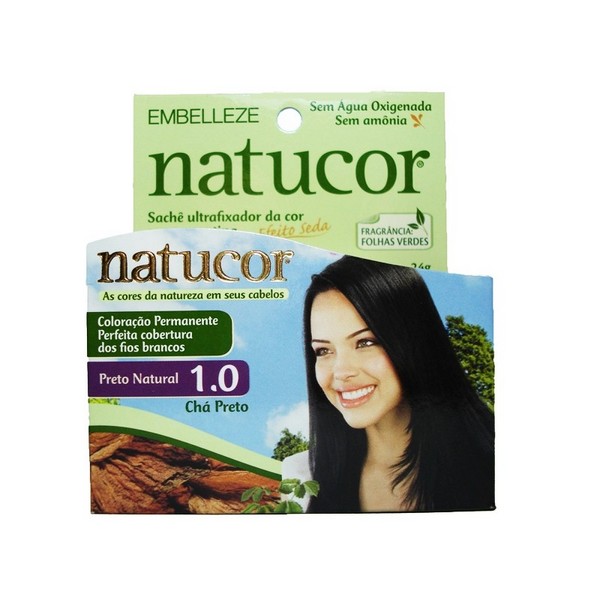 Tintura Natucor 1.0 Preto Natural Chá Preto