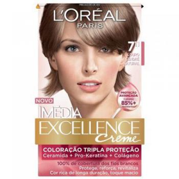Coloração Imédia Excellence Creme 7.11 Louro Cinza Natural L'Oréal Paris