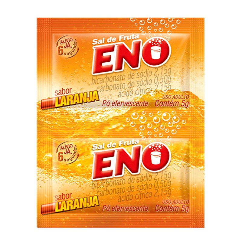 Sal de Frutas Eno 2 envelopes com 5g Sabor laranja
