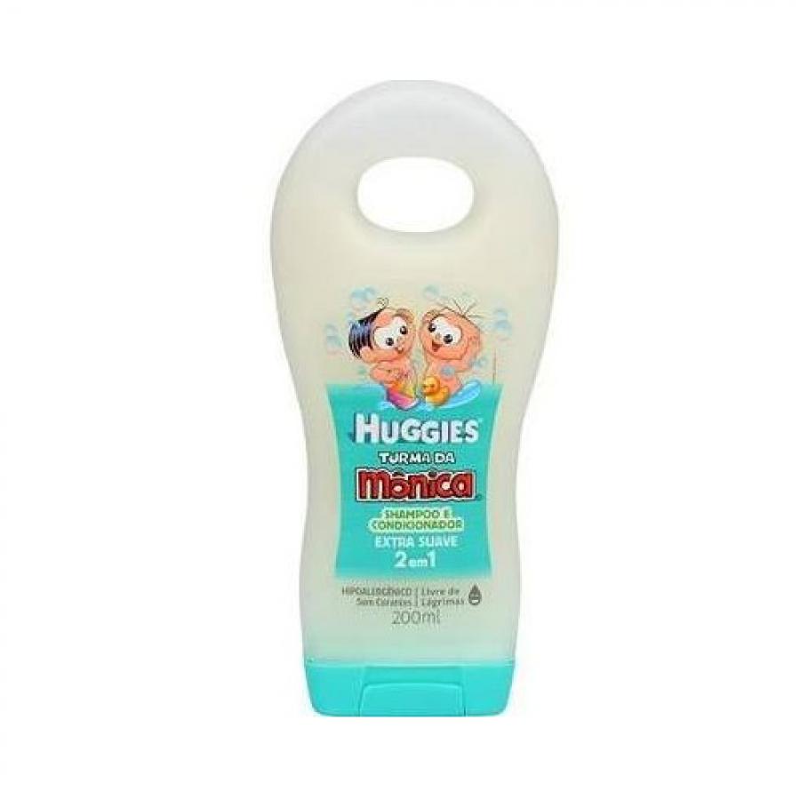 Shampoo e Condicionador 2 Em 1 Huggies Turma Da Monica Extra Suave 200ml