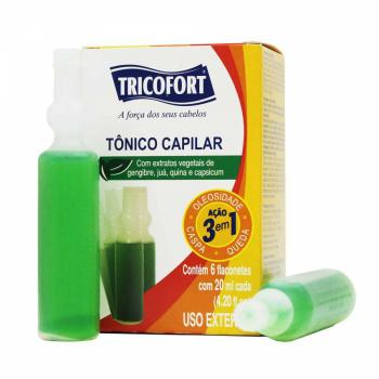 Tonico Capilar Kit Com 6 Ampolas Tricofort 20ml