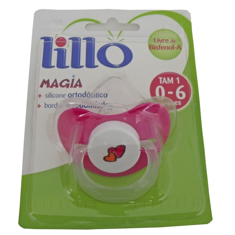 Chupeta Magia Lillo Baby Rosa Tamanho 1