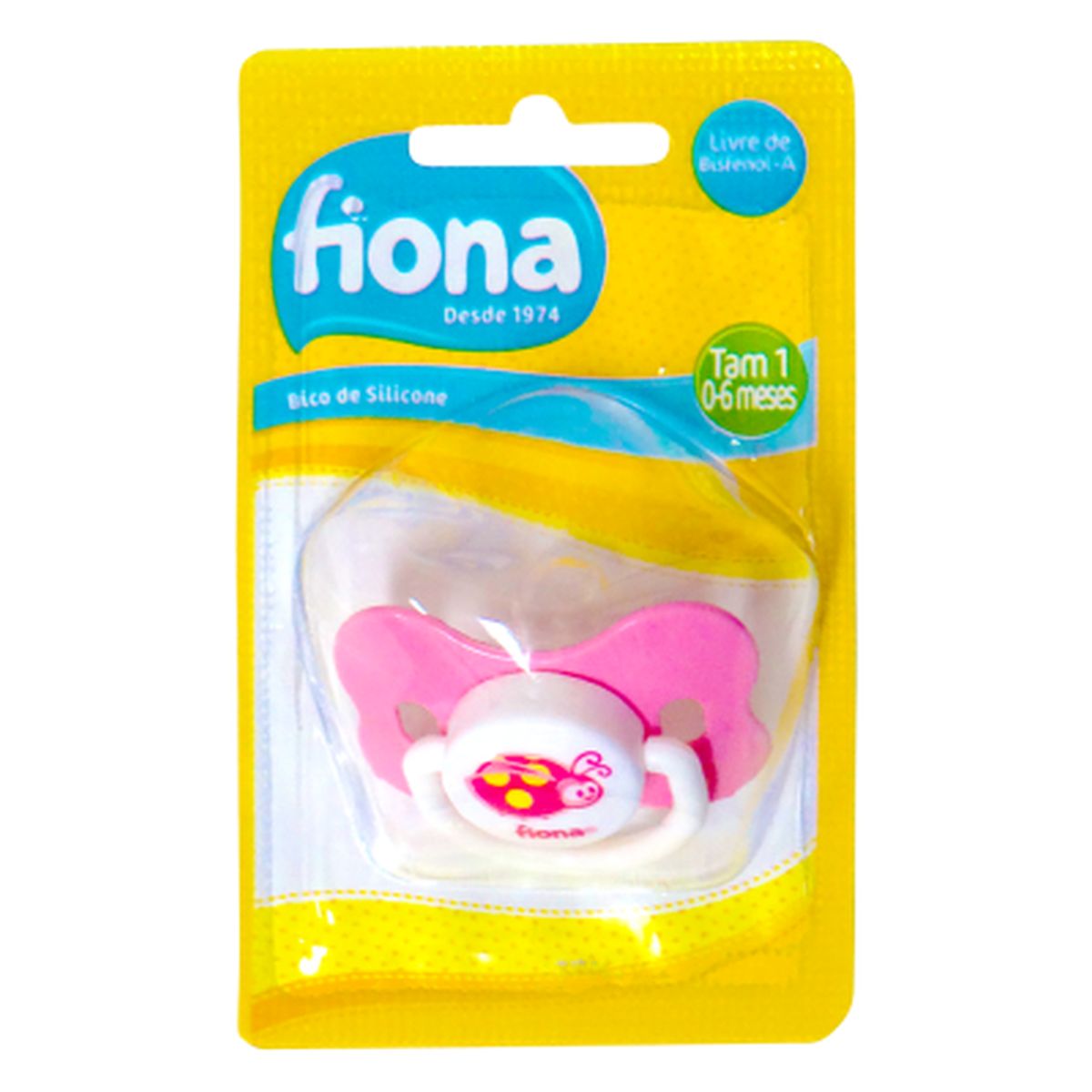 Chupeta Silicone Rosa Fiona Baby Desenhos