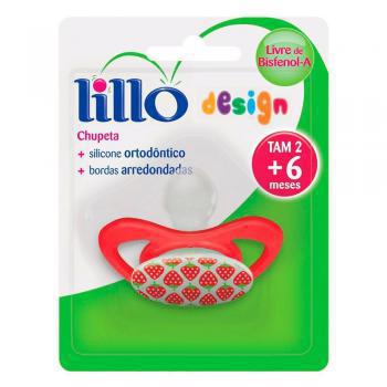 Chupeta Lillo Design Toys Ortodontica Silicone Tamanho 2 Vermelho
