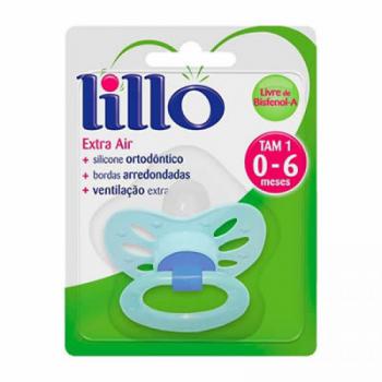 CHUPETA LILLO EXTRA AIR AZUL BICO ORTO TAM 1 REF 610420-01