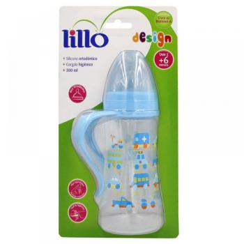 Mamadeira Lillo Desing 300ml com Alca Tamanho 2 Azul