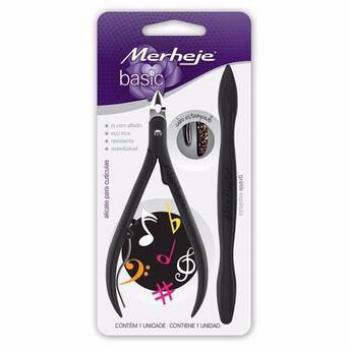 Kit Sortido Merheje Alicate Cutícula Estampado + Espátula