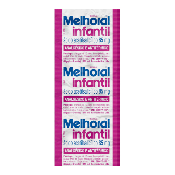 Melhoral Infantil com 8 Comprimidos