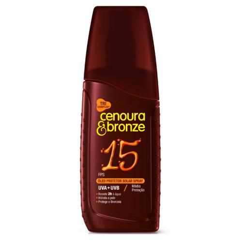 Bronzeador Cenoura e Bronze Tri Complex FPS15 Spray 110ml