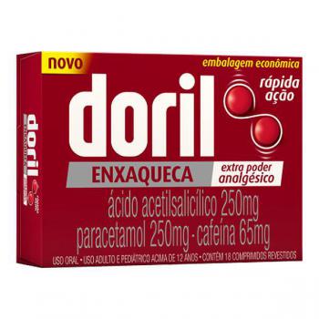 Doril Enxaqueca Cosmed 250mg + 250mg + 65mg 18 Comprimidos