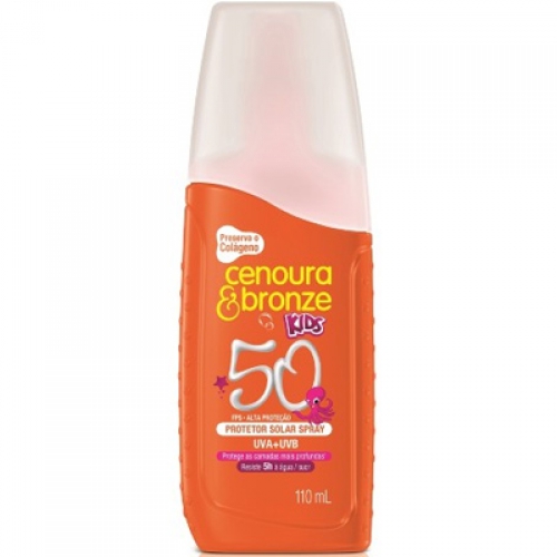 Protetor Solar Cenoura & Bronze Kids Spray FPS 50 110ml
