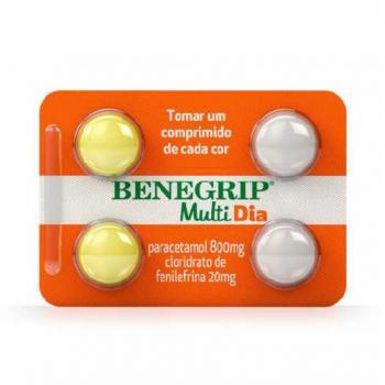 Benegrip Multi Dia Cosmed 800mg + 20mg 4 Comprimidos