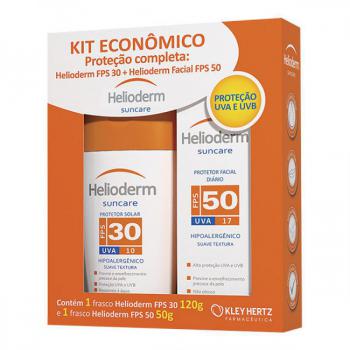 Kit Protetor Solar Helioderm Suncare FPS 30 120g + Facial FPS 50 50g