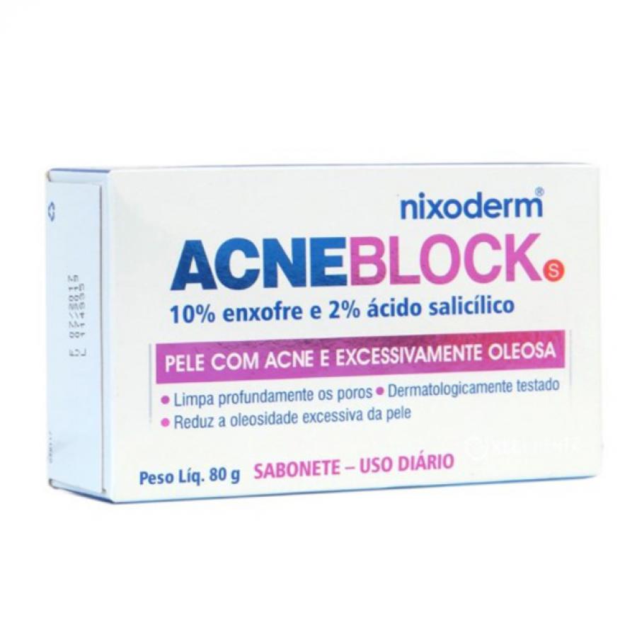 Acneblock Sabonete em Barra Pele com Acne e Excessivamente Oleosa 80g