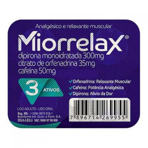 Miorrelax 300mg + 50mg + 35mg 10 comprimidos