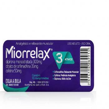 Miorrelax 300mg + 50mg + 35mg 10 comprimidos