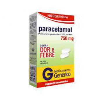 Paracetamol  750mg 20 comprimidos