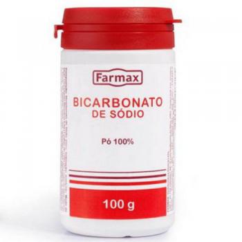 Bicarbonato de Sodio - Farmax frasco com 100g de po de uso oral