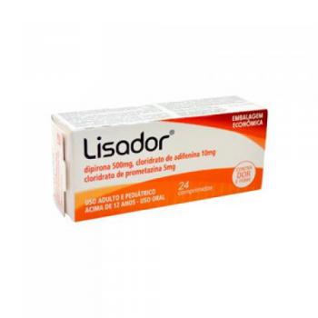 Lisador 500mg + 5mg + 10mg 24 comprimidos