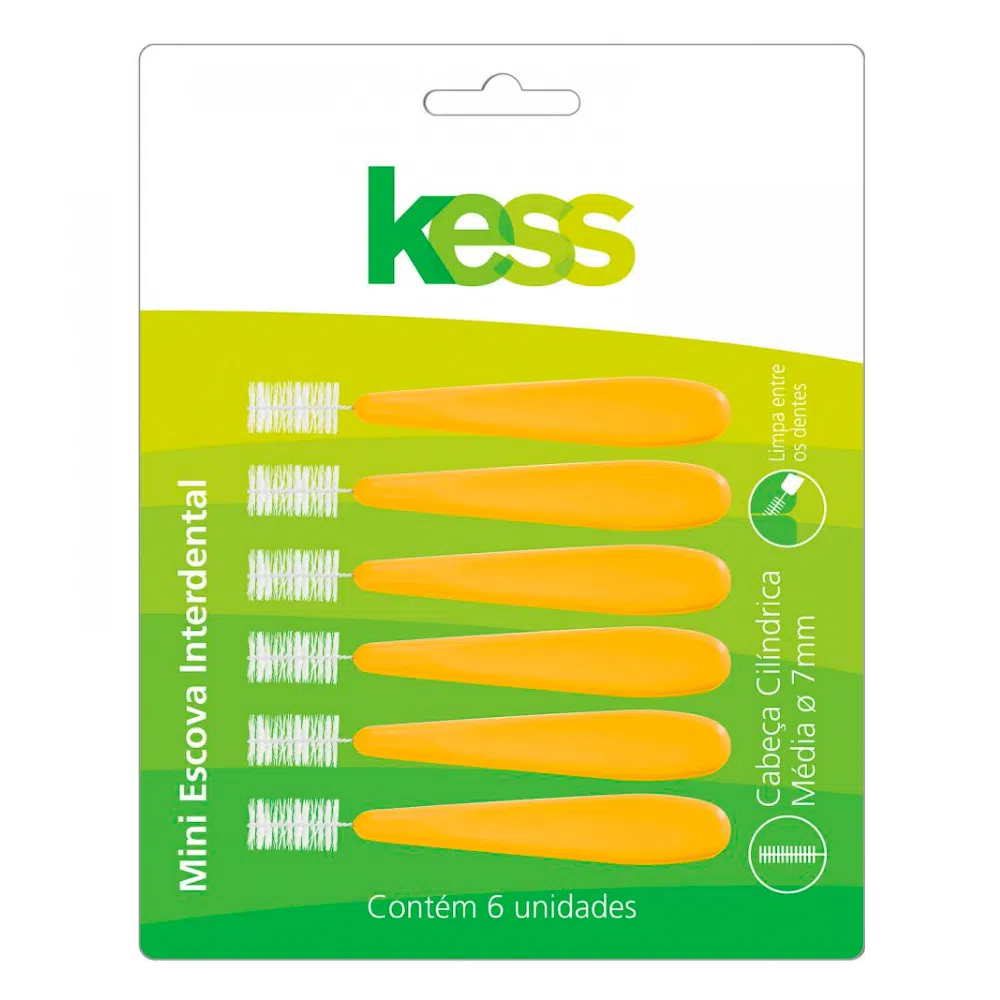 Escova Dental Kess Interdental Média 6 unidades