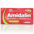 Amidalin com 20 Pastilhas Sabor Cereja
