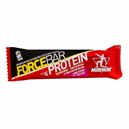 Barra Protéica Force Bar Protein Midway Morango 30g