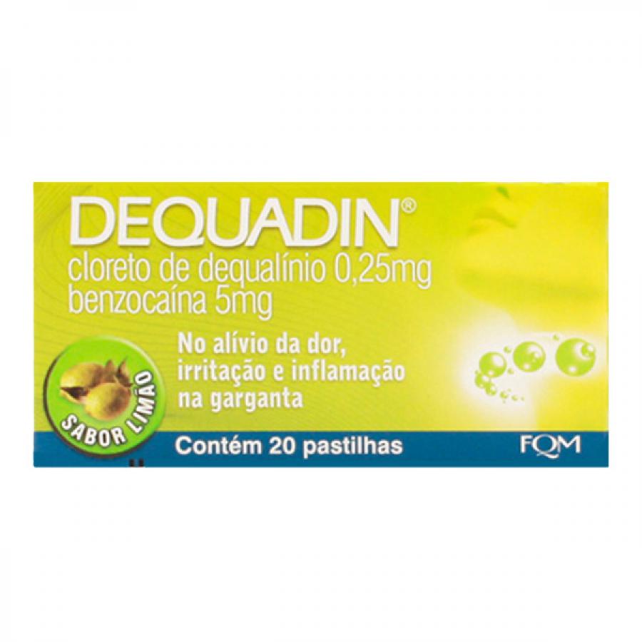 Dequadin Sabor Limao com 20 Pastilhas