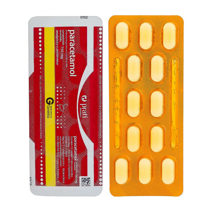 Paracetamol 750Mg 12 comprimidos