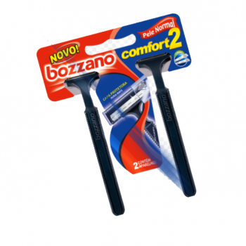 Aparelho De Barbear Bozzano Comfort 2 Pele Normal Desc. 2 Unidades