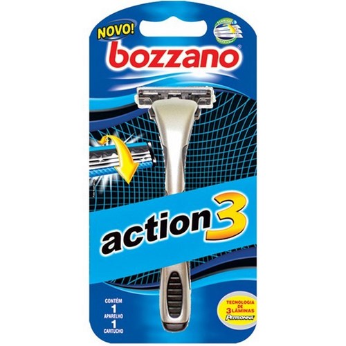 APARELHO DE BARBEAR BOZZANO ACTION3 COM 1 UN